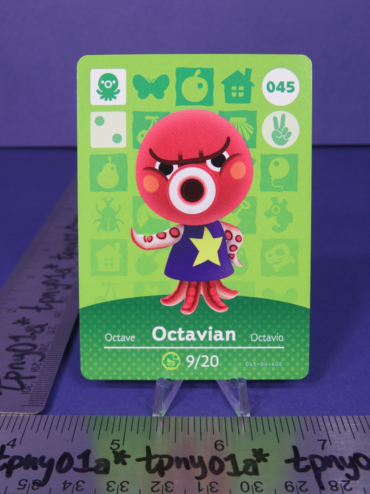 OCTAVIAN #045 Authentic US Pack Fresh Animal Crossing Series 1 Amiibo Card eSE