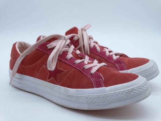 Sneakers Converse bambino taglia 7 donna taglia 9 rosso rosa scamosciato una stella OX scarpe