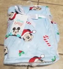 Disney Mickey Mouse Christmas Baby Blanket 30 X 40 Inches 