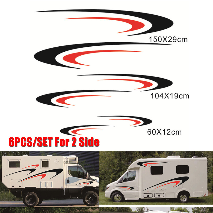 2m Stripes Decal For Vehicle Boat RV Campervan Caravan Motorhome