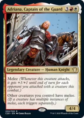 x1 Adriana, Captain of the Guard R MTG Commander 2020 M/NM, English