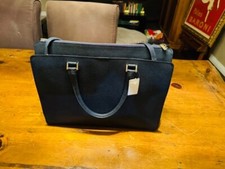 Valextra Handbag/briefcase Madison Working Bag Navy Rose Gold Tone Hardware New