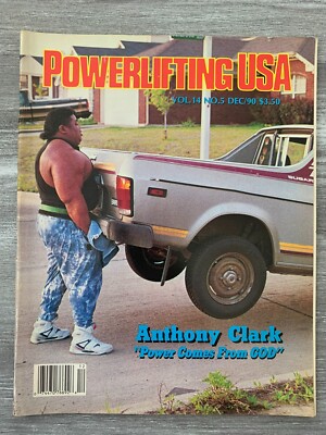 1990 Dec POWERLIFTING USA Magazine v.14 #5 FN 6.0 Clark Power Comes from God