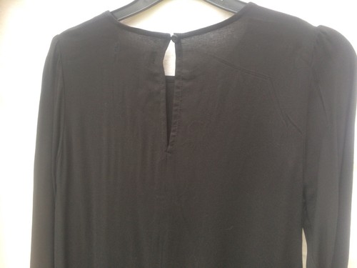 ATMOSPHERE BLACK EMBROIDERED LONG SLEEVED SHORT DRESS/TUNIC SIZE 6 - Picture 5 of 5