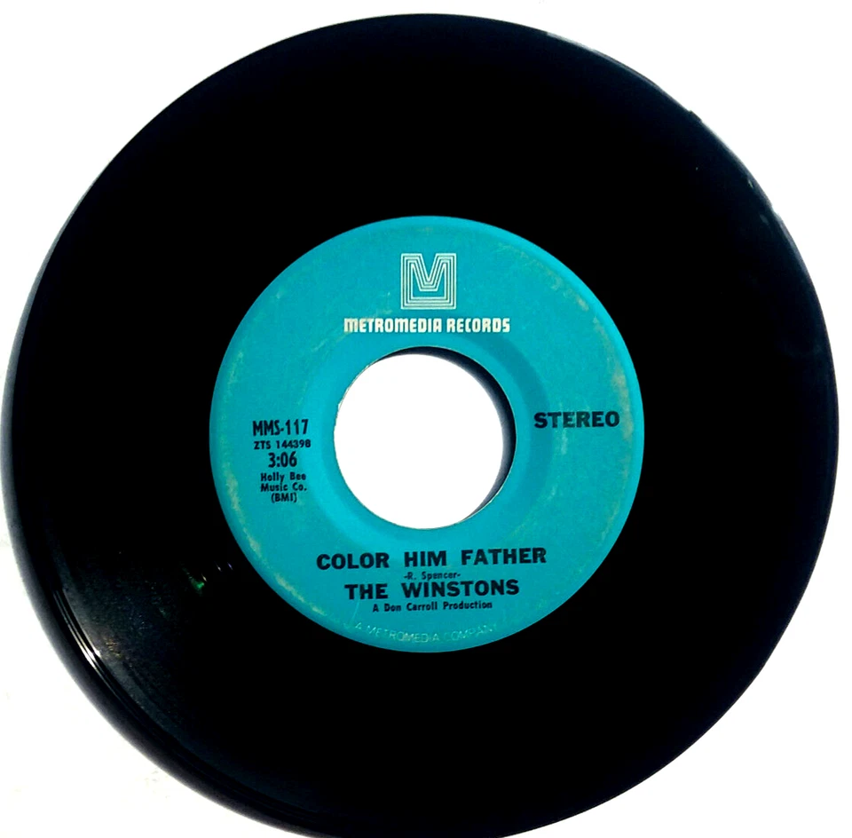 THE WINSTONS - Color Him Father / Amen Brother - Vinyl 45rpm 1969 MMS-117 RARE - Image 4 of 4