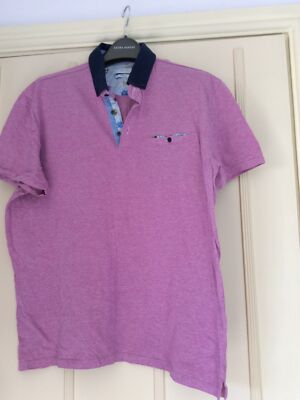 Mens Polo Type Top By Giodarno Modern Fit Size XL 43/44 Pink