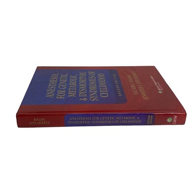 健康・医学 Anesthesia Genetic bolic Dysmorphic Anesthesia For Genetic Metabolic and Dysmorphic Syndromes Of