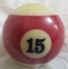 Billiards Vintage Replacement Pool Ball 15 Billiard Ball 2 1/4" Diameter