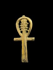 Sacred Brass Ankh with Spine Design Egyptian Life Symbol Amulet