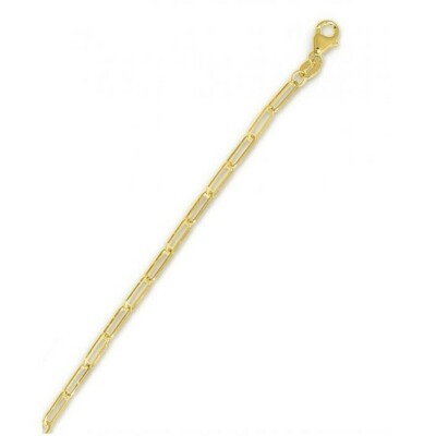 10k Yellow Gold 18'' Lite PAPERCLIP Cable Link Chain Necklace  3 Grams 3.2MM