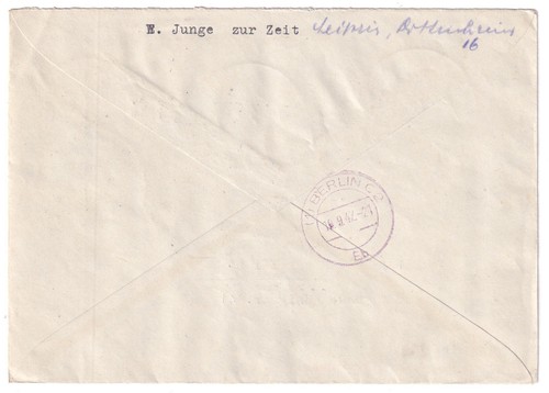 All. Bes. Kontrollrat Mi.Nr. 912, 927 Dreierstreifen, 944 R-Brief Leipzig 1947 - Bild 2 von 2