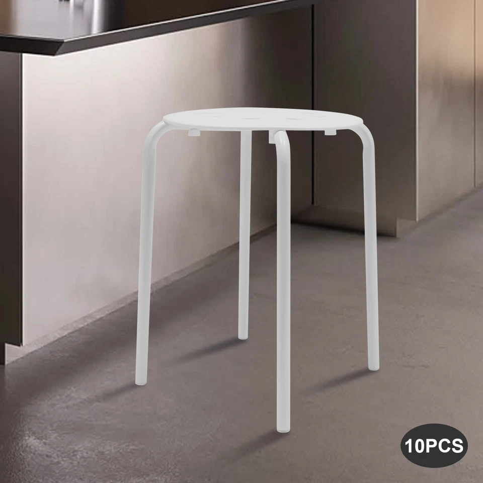 10 x Plastic Stacking Stools for Kids Students Classroom Home Kitchen Garden - Image 2 of 4