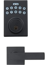 Amazon Basics Contemporary Electronic Keypad Deadbolt Door Lock, Passage Lever