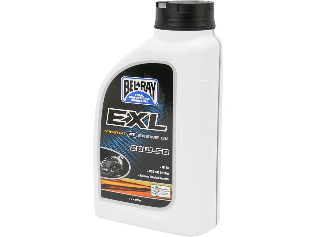 Bel-Ray EXL Mineral Oil 4T 20W50 Engine Oil 1Liter Bottle