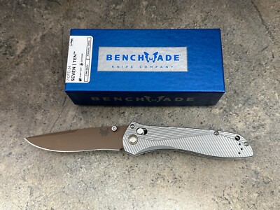 Benchmade Seven | Ten Folding Knife Aluminum Handle Drop Point, Recurve Blade