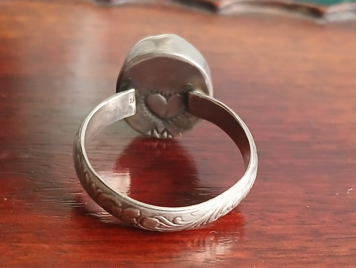 Sterling Artisan Boulder Opal Ring - image 10