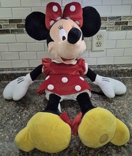 Disney Store Minnie Mouse 30 inch Plush - Red Polka Dot Dress. Large Jumbo