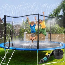39FT Trampoline Sprinkler for Kids Outdoor Backyard Water Park Summer Toys Tr...