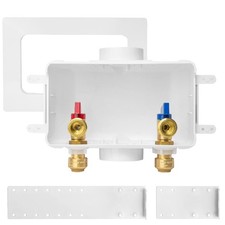 Washing Machine Outlet Box 1/2 Push-Fit Inlet 3/4 MHT Outlet Center Drain