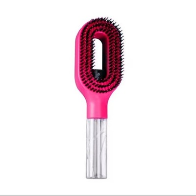 2-in-1 Spray Hair Comb with Water Tank Pink Scalp Massage Salon Styling Brush