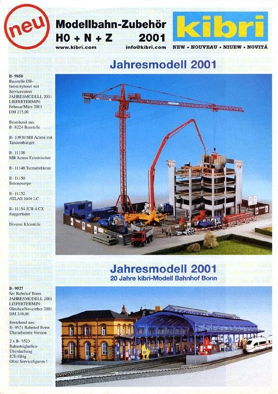 (m2) Kibri 2001 - Kibri Neuheiten 2001 #1 - Zustand 2 - Bild 1 von 1