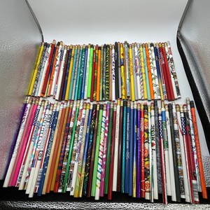 Vintage Lot of 100 Advertising State  Patterned Pencils Mixed Designs
