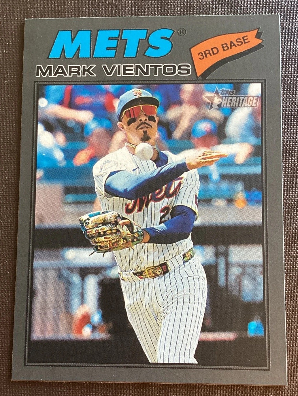 2026 Topps Heritage - Mark Vientos #77 Dark Gray Border