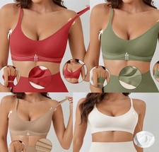 Women Jelly Bras Wireless Deep V Wireless Push Up Bra Full Coverage Seamless Bra