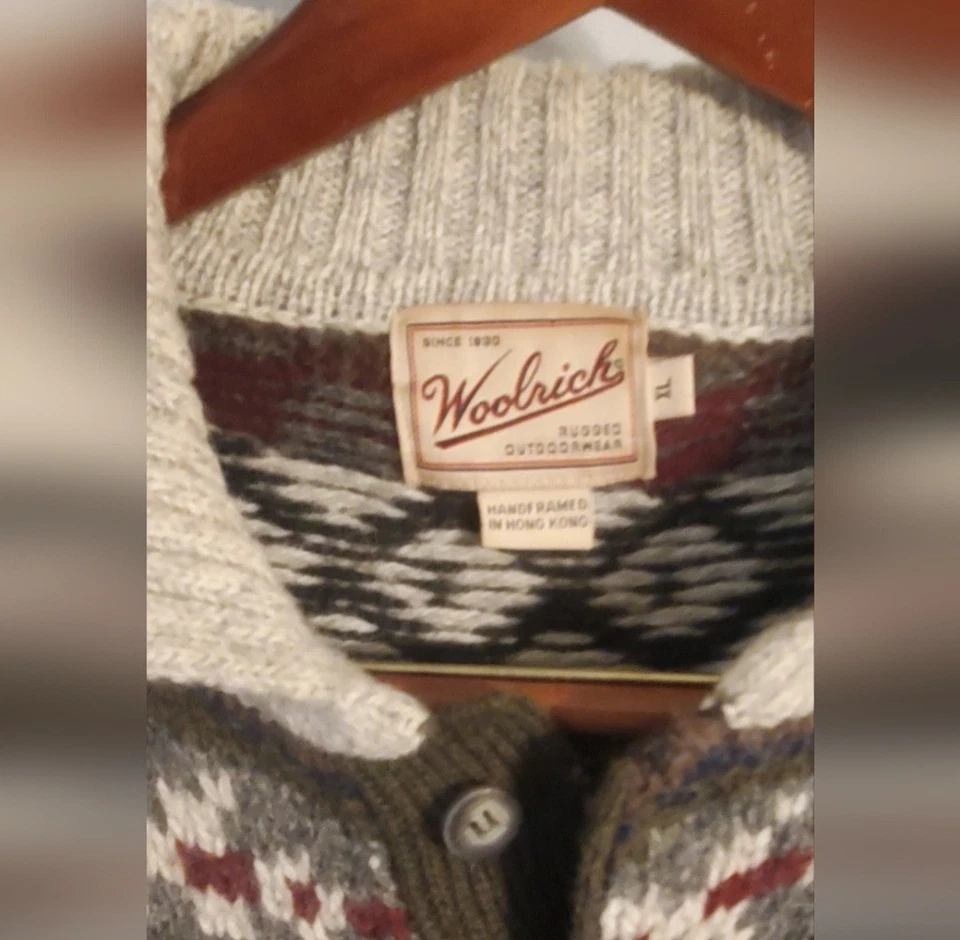 Woolrich Fairisle Men's Vintage Wool Blend  Sweater Pullover Size XL 1990s Vtg - Image 2 of 3