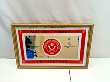 Vintage Sheffield United FC Pub Mirror The Family Club Large 1980s Retro Blades