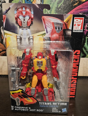 Autobot HOT ROD and Firedrive Transformers Titans Return Hasbro NIB