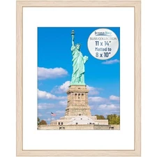  - 11x14 Picture Frame with Removable Mat for 8x10 11x14 Mat to 8x10 Light Oak