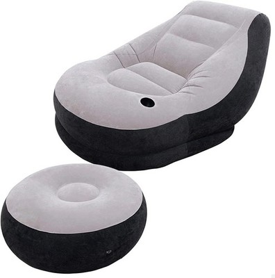 Intex Ultra-Lounge Aufblasbarer Sessel mit Polsterhocker inkl. Getränkehalterung