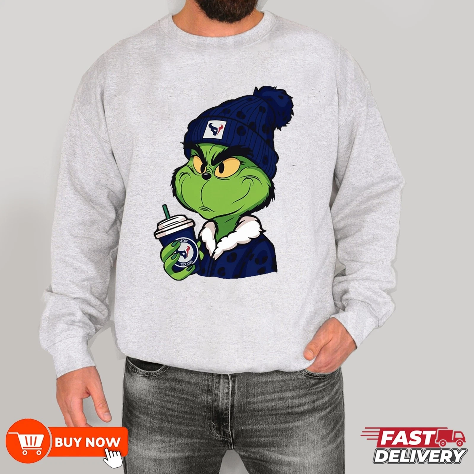 funny character football Houston Texans Team Football Sweatshirt