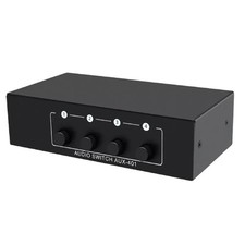 1PCS Stereo Audio Switcher 4 in 1 Out A/B Analog For Multi-source Switching
