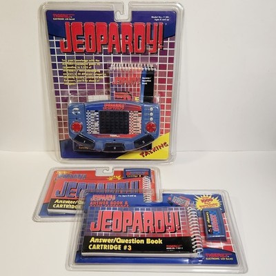 NEW Jeopardy! Tiger Electronics Handheld Game with (2) Extra Cartridges - 1995