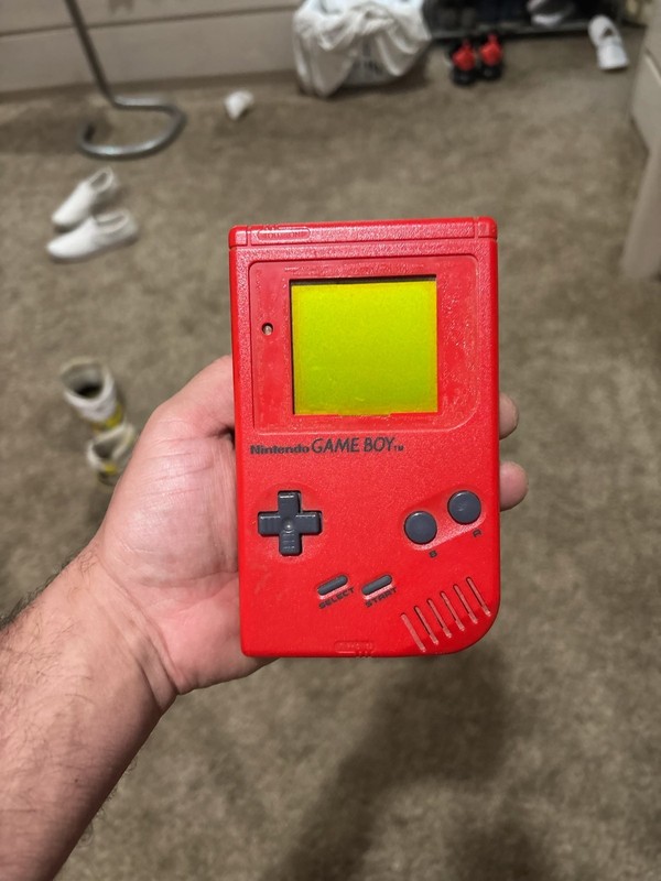Nintendo Game Boy Play It Loud Red Handheld System Original GB Turns on No Disp