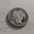 1912-P Barber 90% Silver Dime ~ Free Shipping! #2