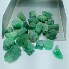 10 Pcs Emerald Rough Lot, Emerald Rough For Gift, Emerald 6 to 12mm.