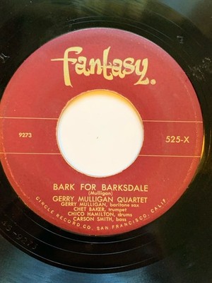 Gerry Mulligan Quartet My Funny Valentine 7  45 RPM Fantasy 525 Baker