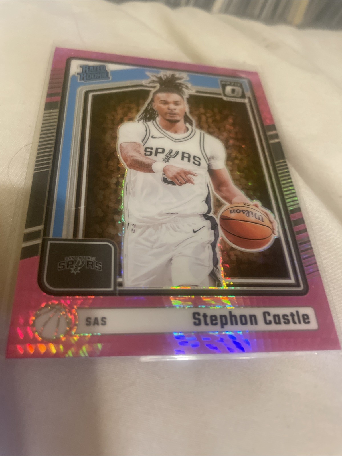 2024-25 Panini Optic - Rated Rookie Stephon Castle #254 Pink Hyper Prizm (RC)