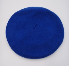 Vintage Beret Basque 100 Wool DeLuxe Blue Beret Made in Czech Republic RN58584