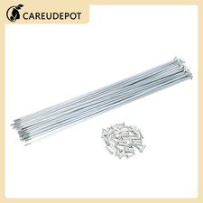 1Set 14G 297 mm Length Bicycle Spokes Nipple Carbon Steel Galvanized Universal