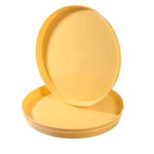9"x1" Runde Gastst&auml;tte Dienste Schalen 3 Pack Rutschfest Gelb
