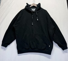 Pro Club Heavyweight Hoodie Mens XL Black Cotton Fleece Lined Ribbed Pullover