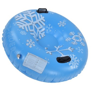 Snow Tubes PVC 450lbs Load Inflatable Ski Rings Tube With Handle For Adults SET