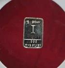 Letter "I" - 1 Gram .999 Fine Pure Silver Bullion Mini Square Bar Ingot Coin