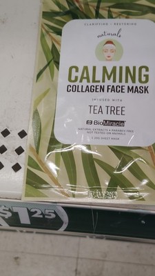 BioMiracle Calming Collagen Face Mask Sheet Tea Tree Hydrating Clarifying 1pc