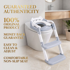 Orzbow Potty Training Seat w/ Step Stool Adjustable Anti-Slip Foldable