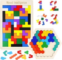Holzpuzzle Knobelspiele 2 StüCk Geduldspiele Montessori Spielzeug Ab 3 Jahren